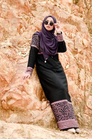 Abaya Raudhah - Purple Plum