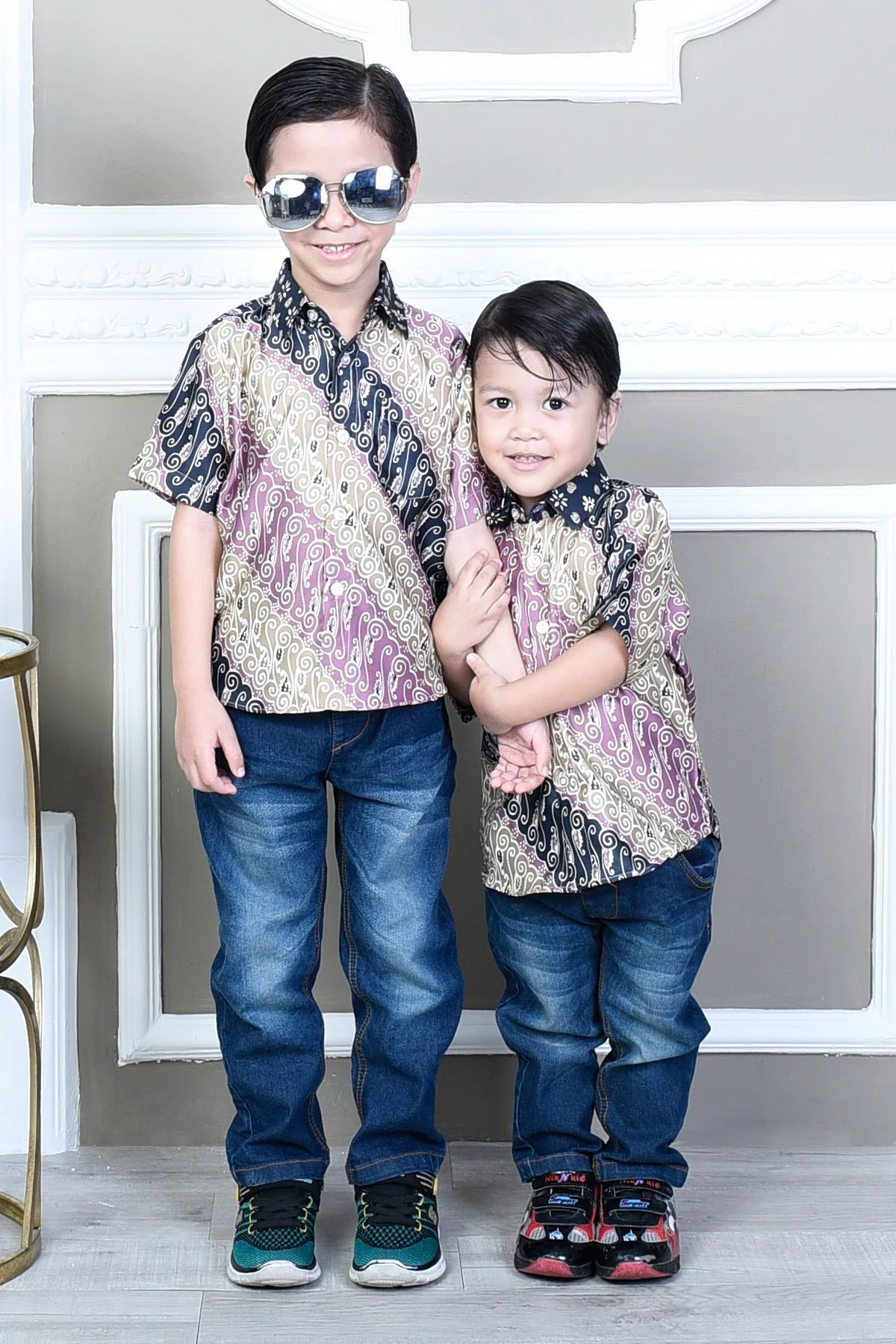 Baju Kemeja Batik Ali Kids - High Blue
