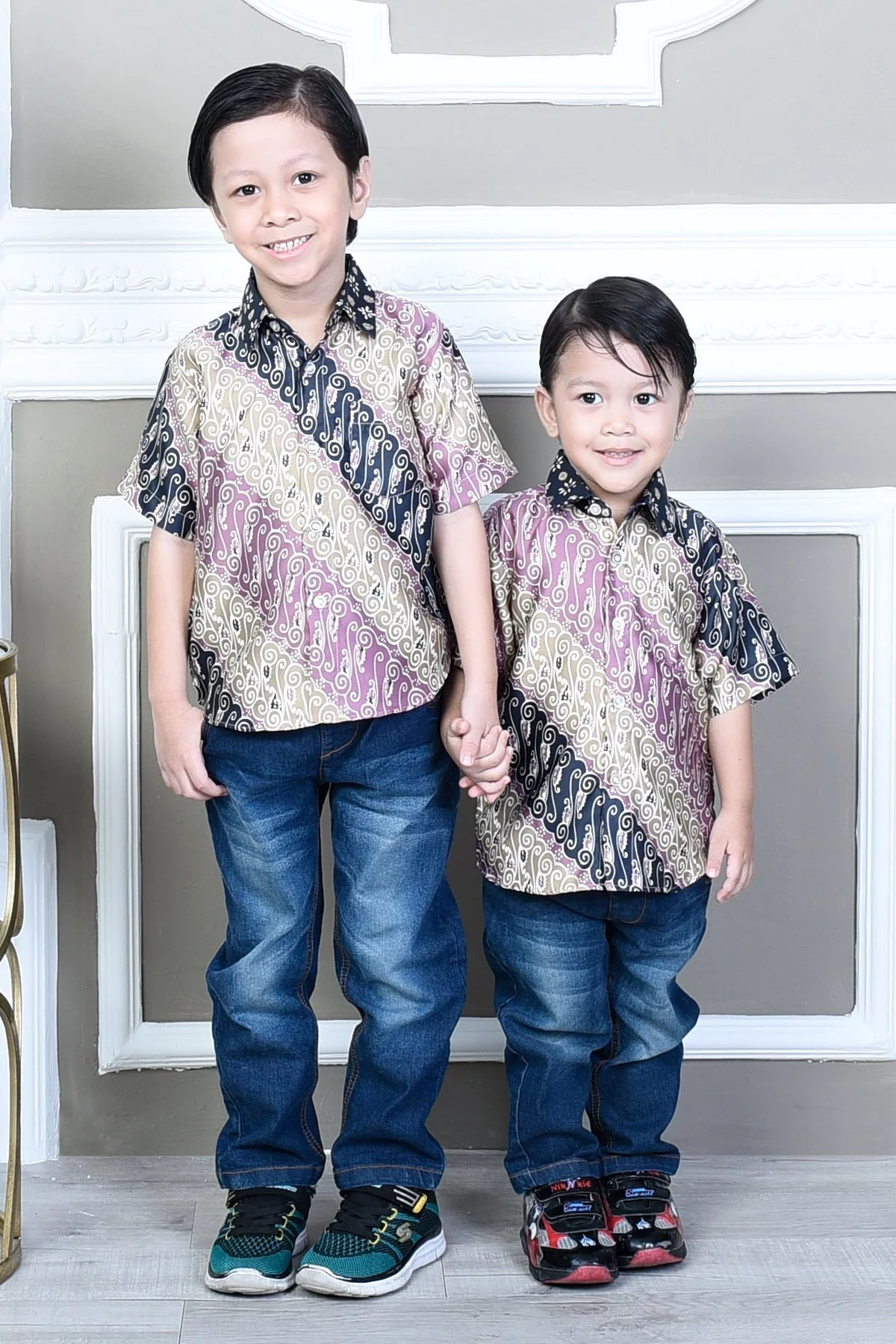 Baju Kemeja Batik Ali Kids - High Blue