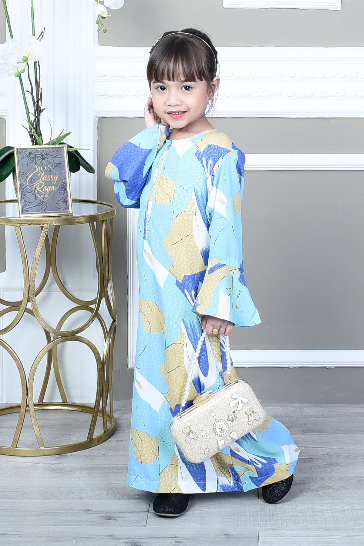 Abaya Barbie Faizah Kids - Sea Green