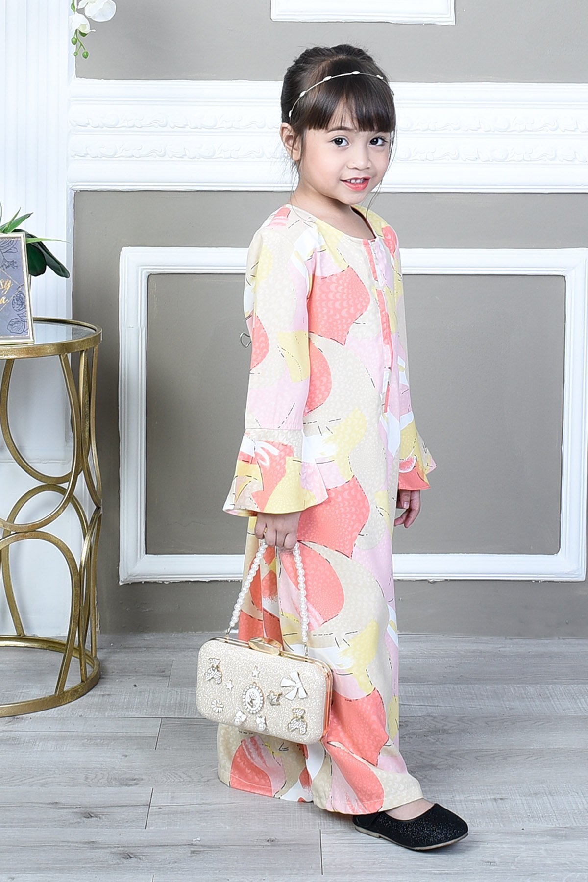 Abaya Barbie Faizah Kids - Zesty Orange