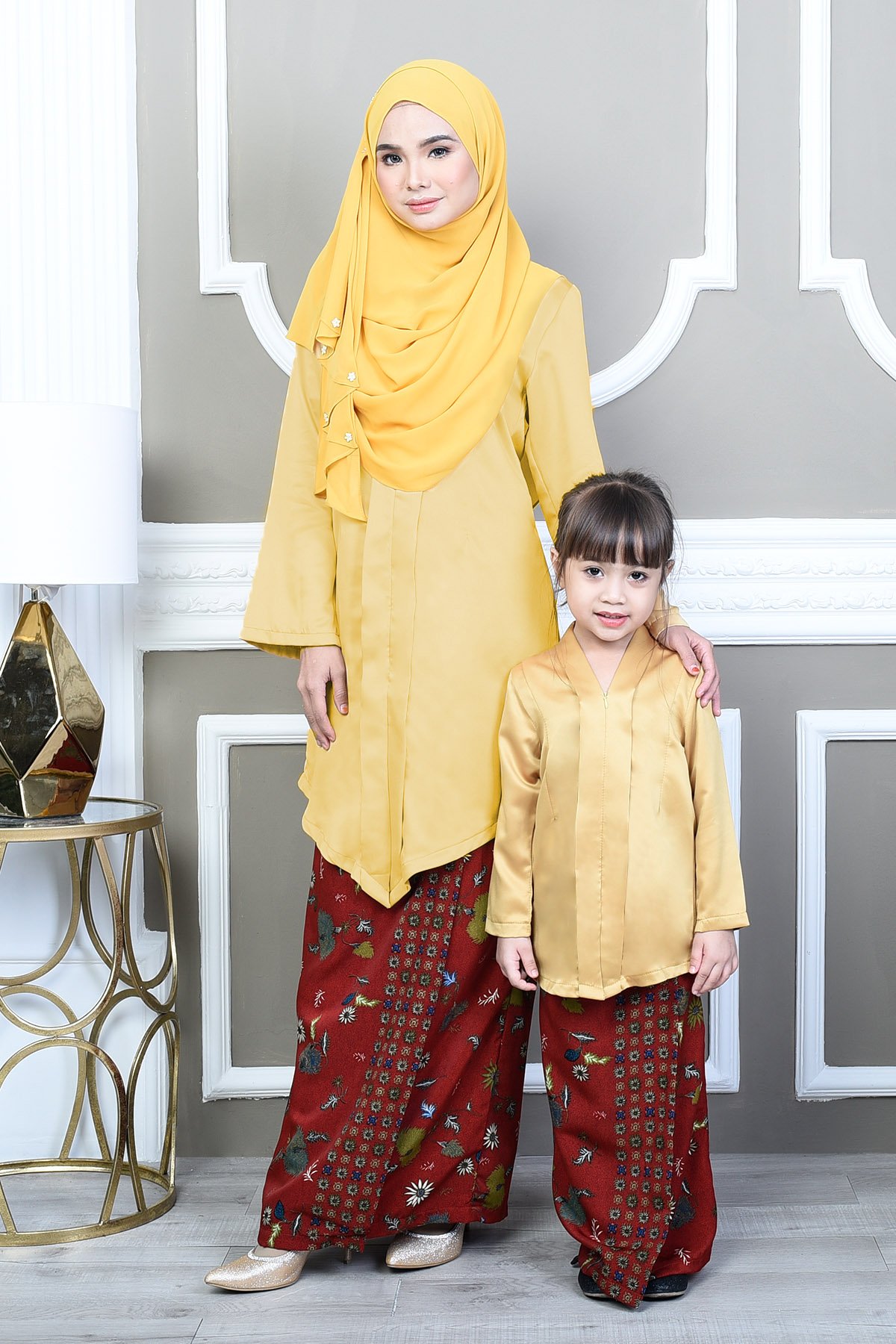  Baju  Kebarung  Batik Seri Lemon Gold  MuslimahClothing Com