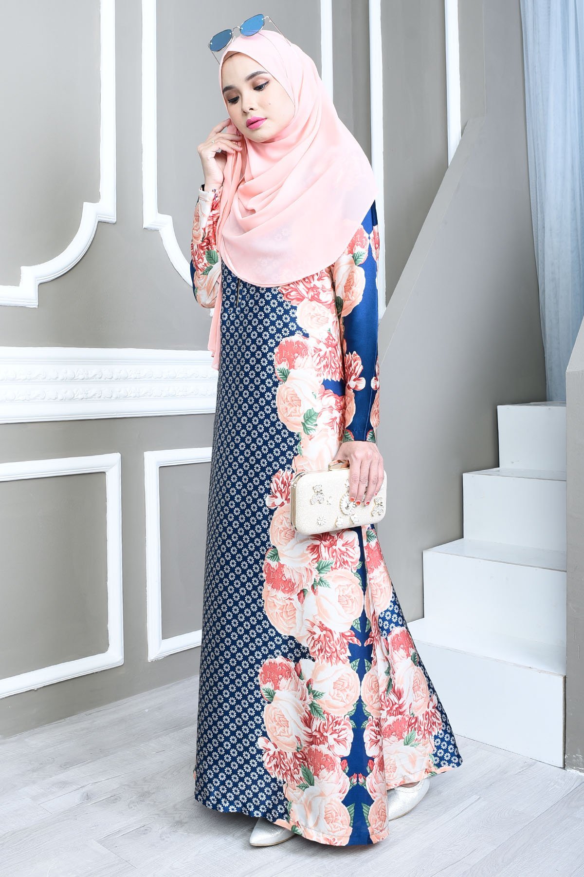 Abaya Bienda - Peachy Bloom