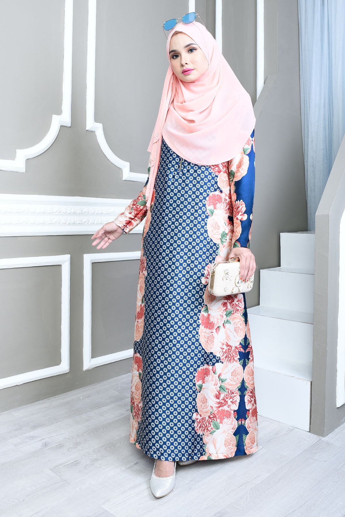 Abaya Bienda - Peachy Bloom