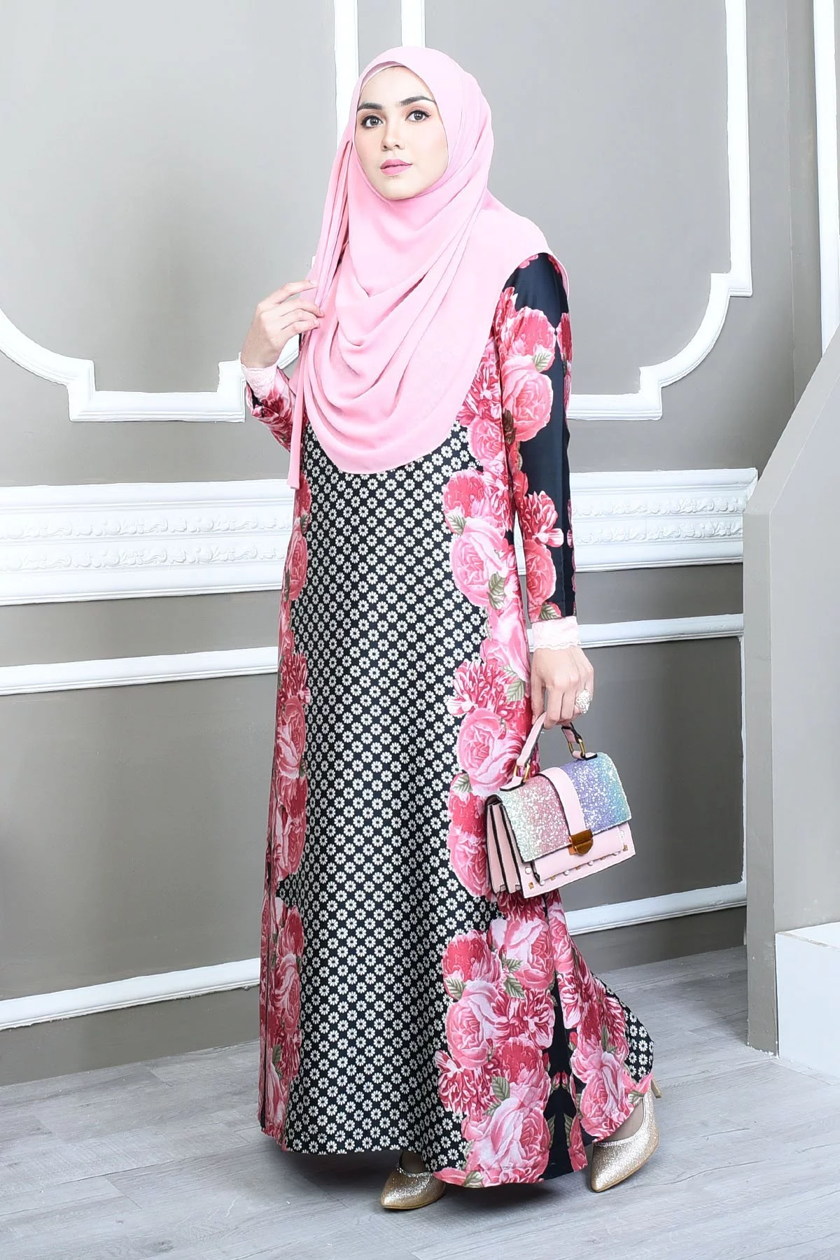 Abaya Bienda - Rosy Red