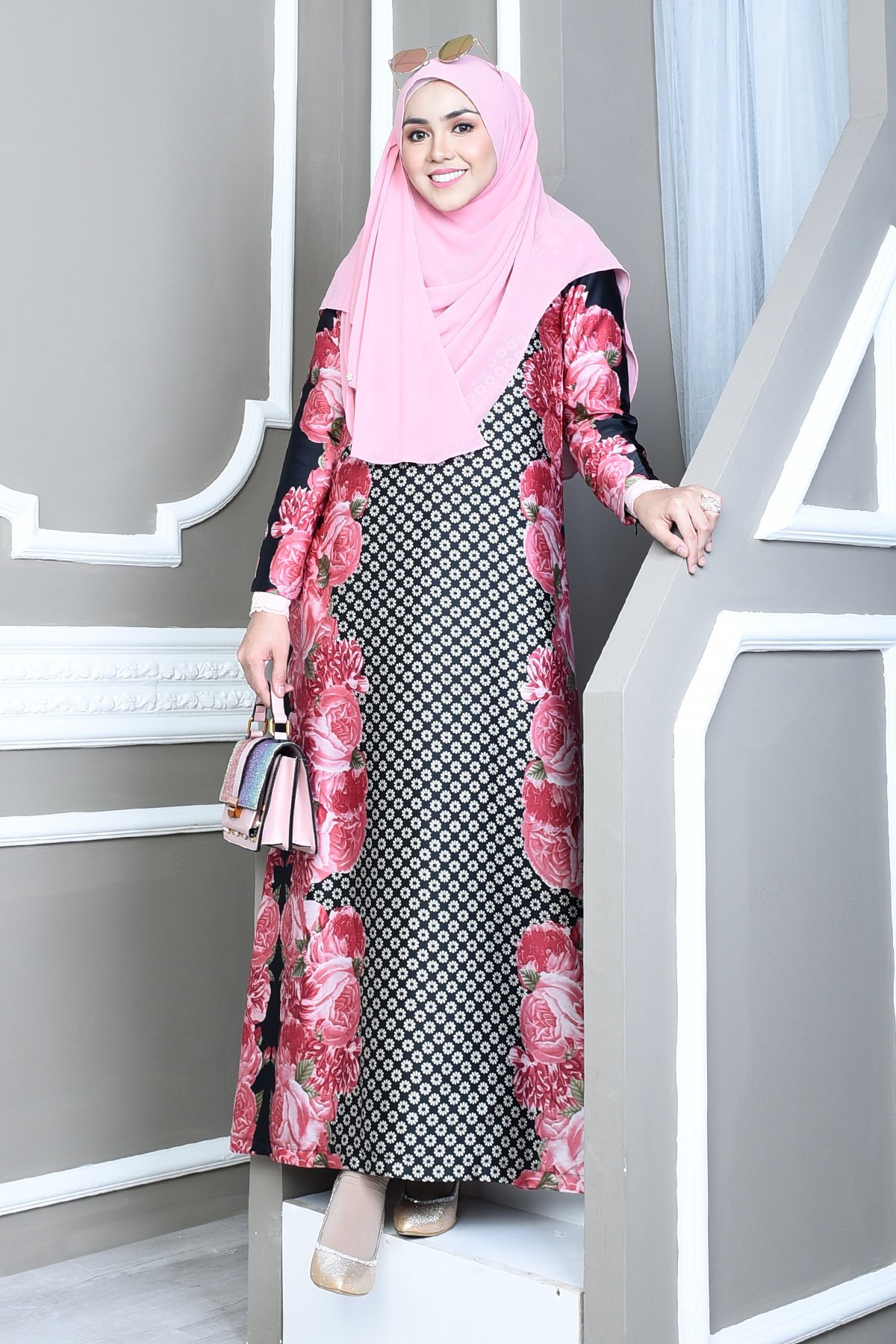 Abaya Bienda - Rosy Red