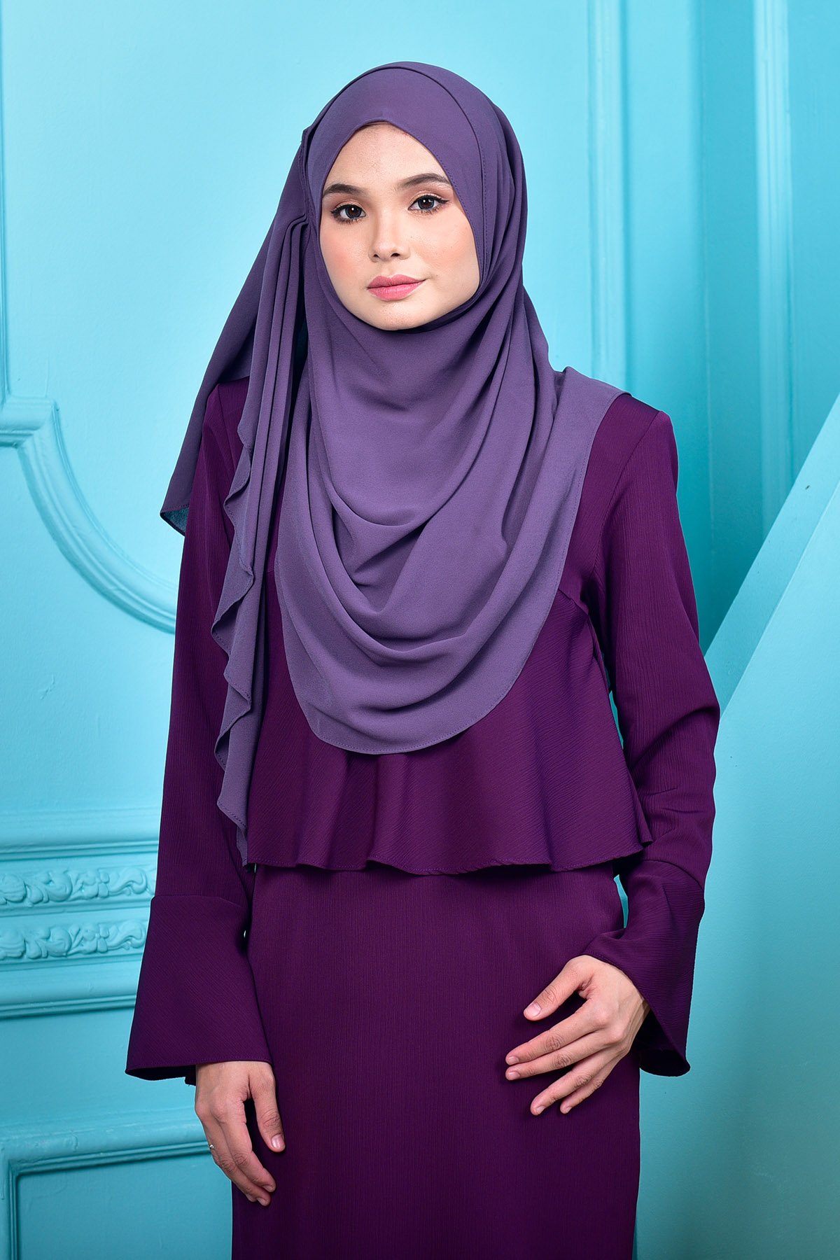Abaya Alifa – Ribena Purple – MuslimahClothing.Com