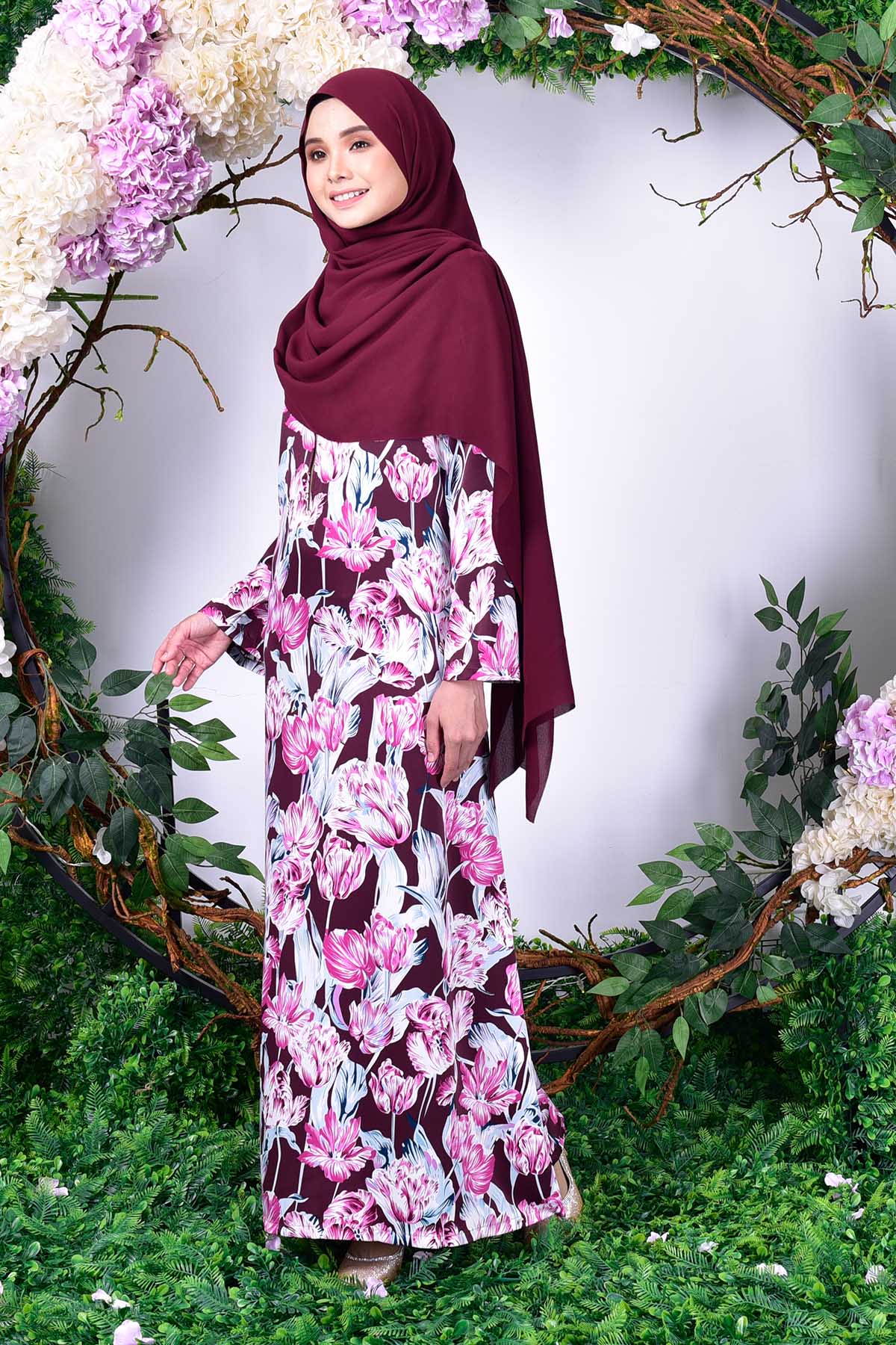 Abaya Ranaa - Peony Pink