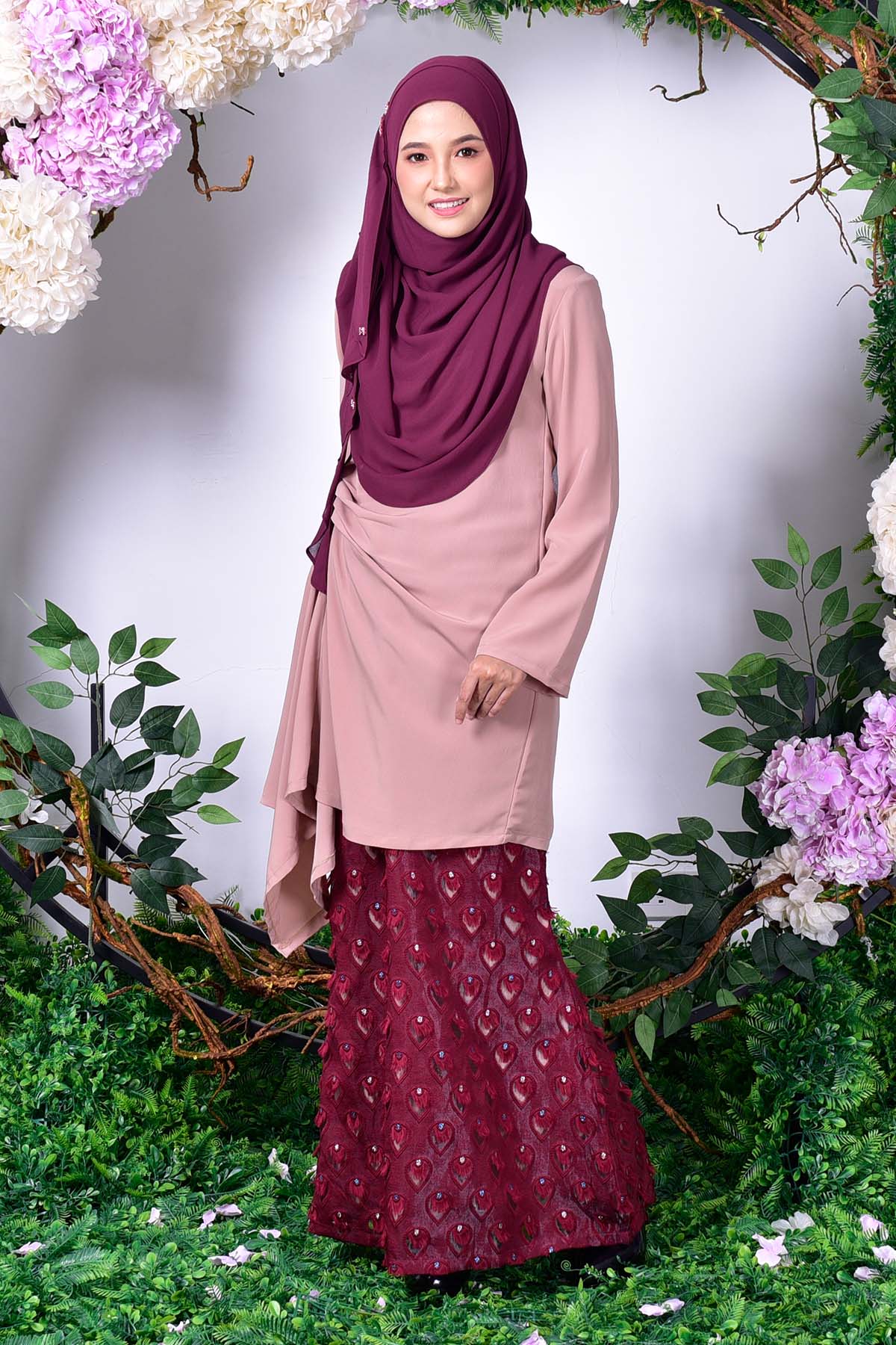 Baju Kurung Erine Waterfall - Earth Brown