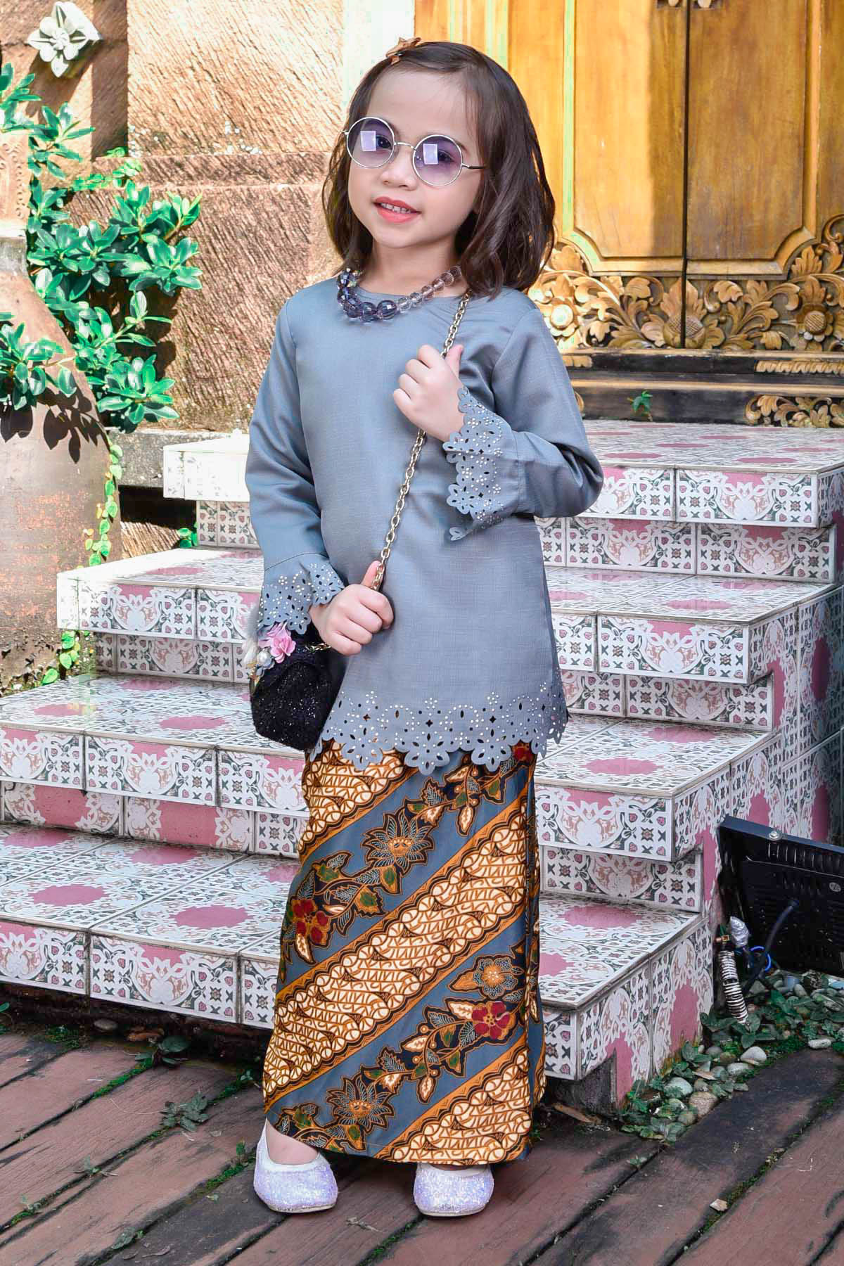 Baju Kurung Batik Lasercut Narnia Kids - Silvermoon