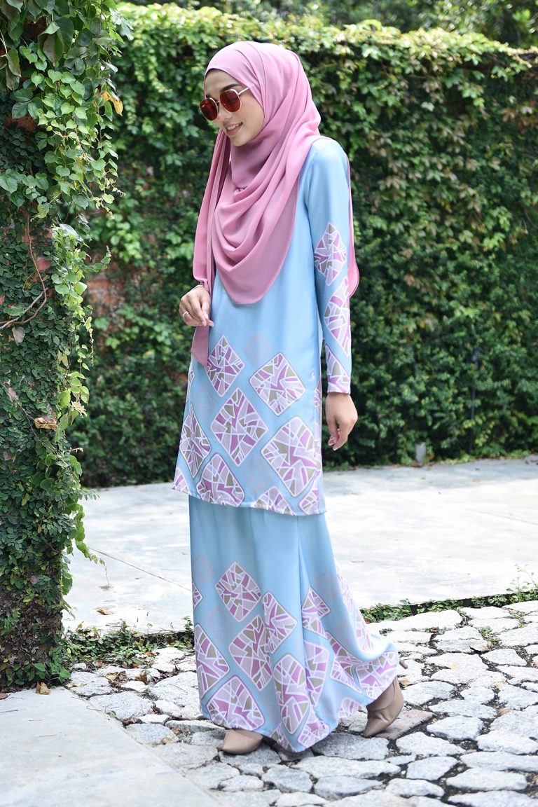 Baju Kurung Darcell – Baby Blue – MuslimahClothing.Com