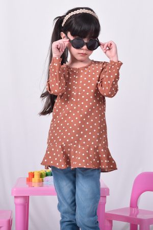 Tunic Ruffle Shiha Kids - Brown