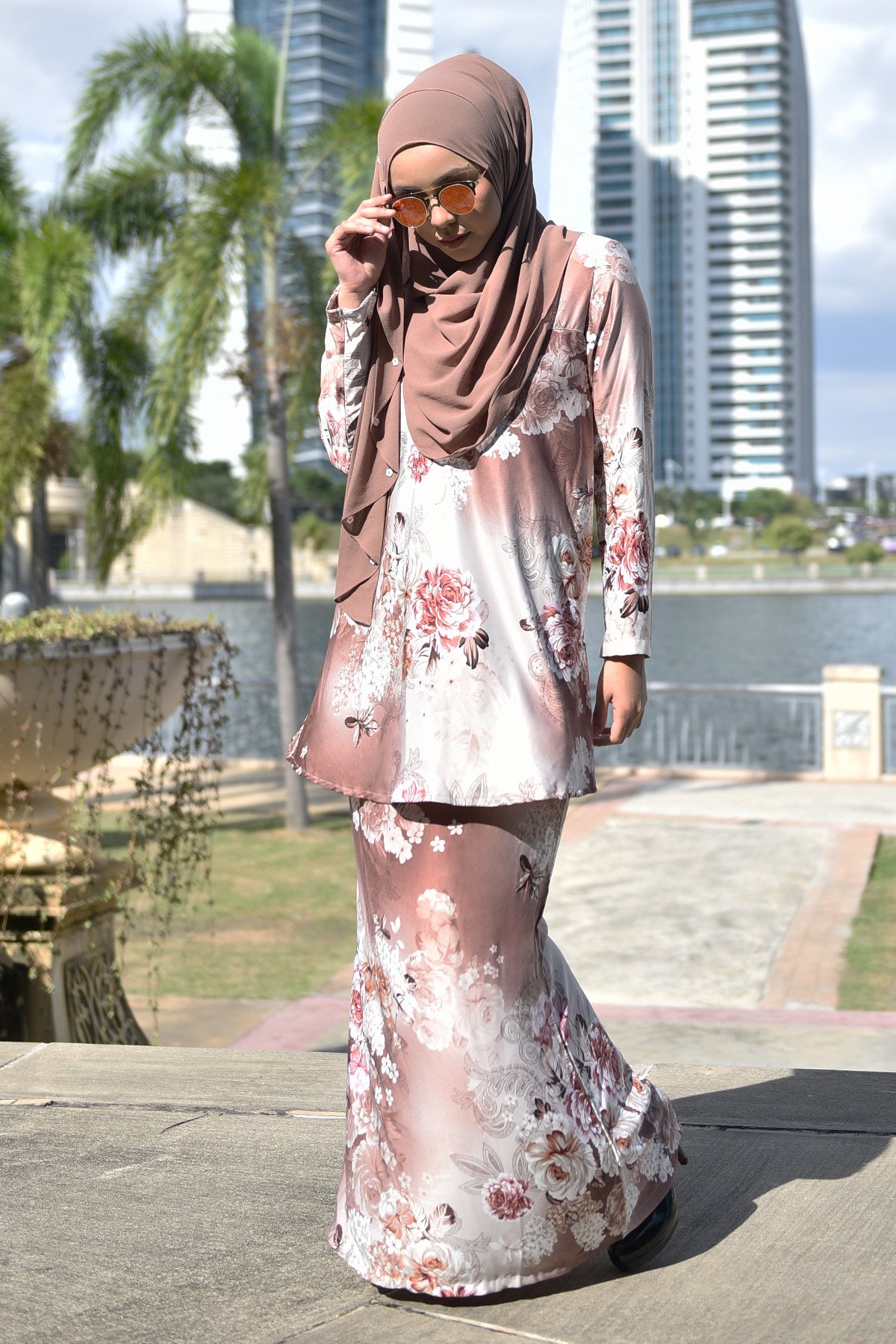 Baju Kurung Barbie Farisha - Cocoa Brown