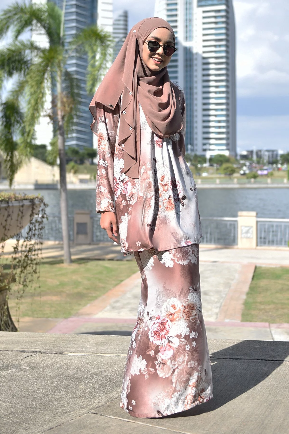 Baju Kurung Barbie Farisha - Cocoa Brown