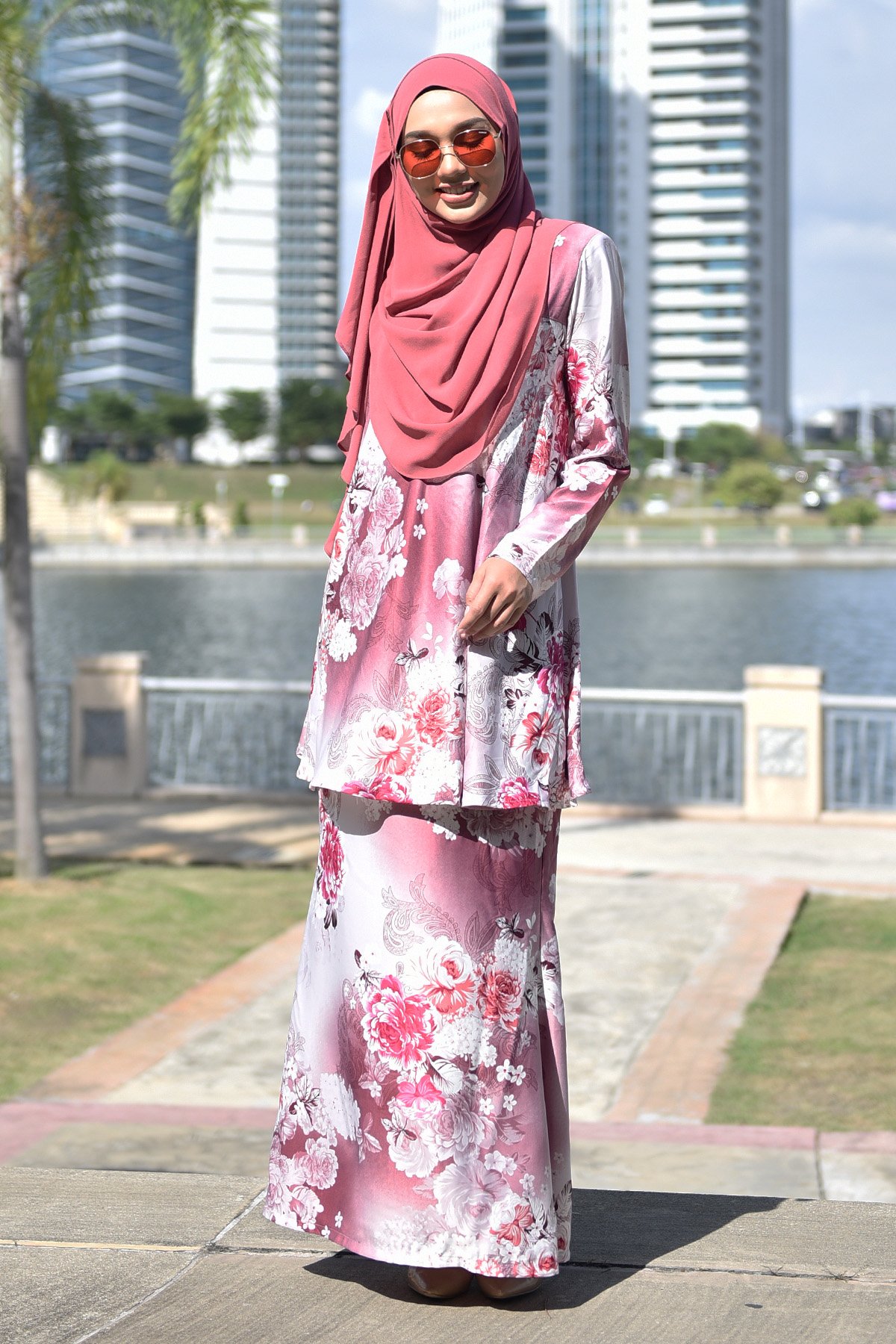 Baju Kurung Barbie Farisha - Blush Pink