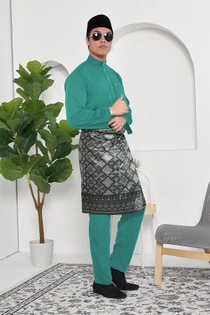 Baju Melayu Adam Regular Fit - Lush Green