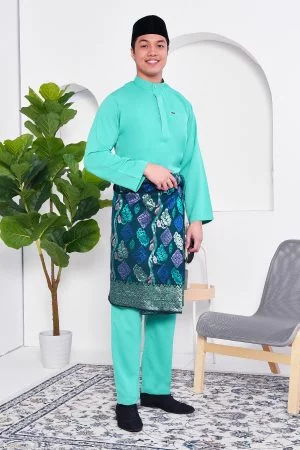 Baju Melayu Yusuf Slim Fit – Fiji Green