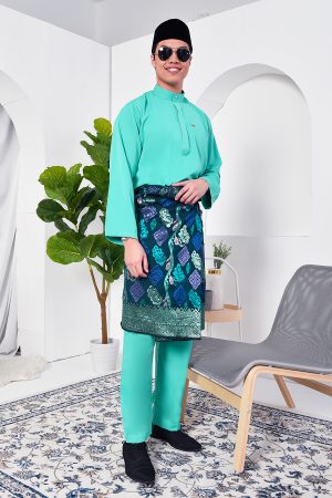 Baju Melayu Yusuf Slim Fit – Fiji Green