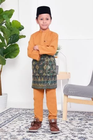 Baju Melayu Yusuf Slim Fit Kids - Gold Coast