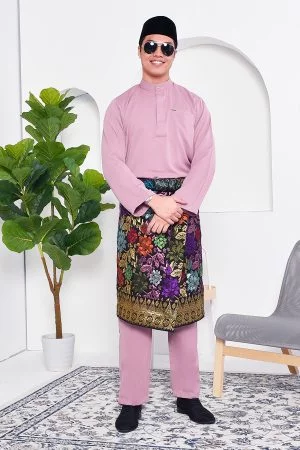 Baju Melayu Yusuf Slim Fit - Lavender
