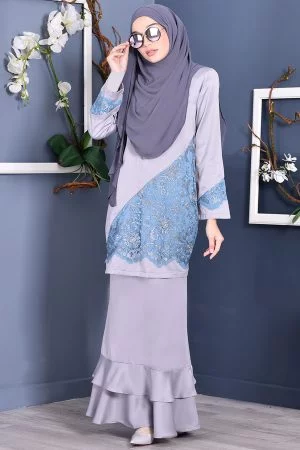Baju Kurung Lace Allaire - Silver Lining