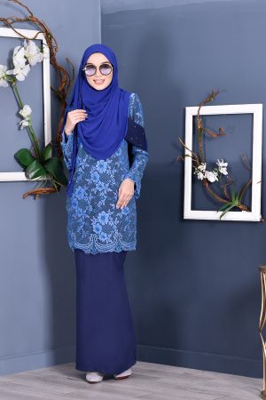 Baju Kurung Lace Brigette - Blue Moon