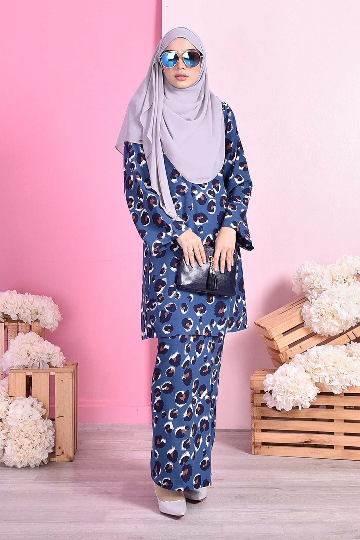 Baju Kurung Pahang Haliza - Blue