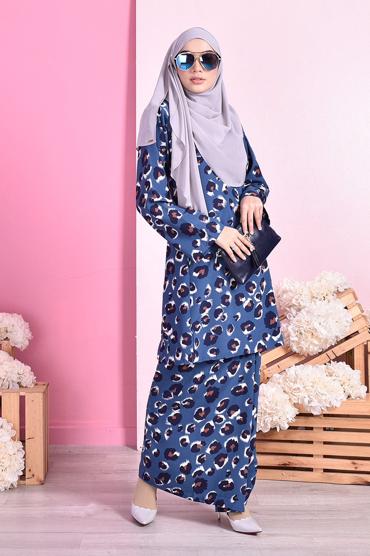 Baju Kurung Pahang Haliza - Blue