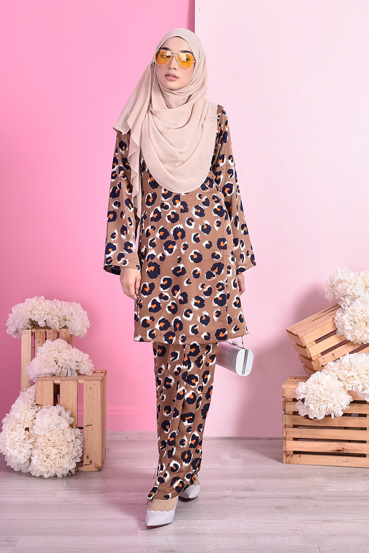 Baju Kurung Pahang Haliza - Brown