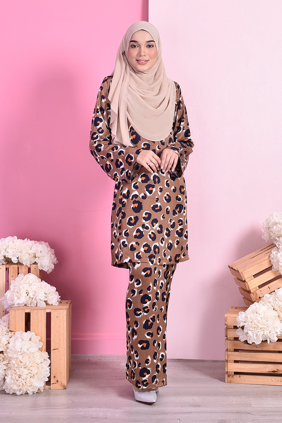 Baju Kurung Pahang Haliza - Brown