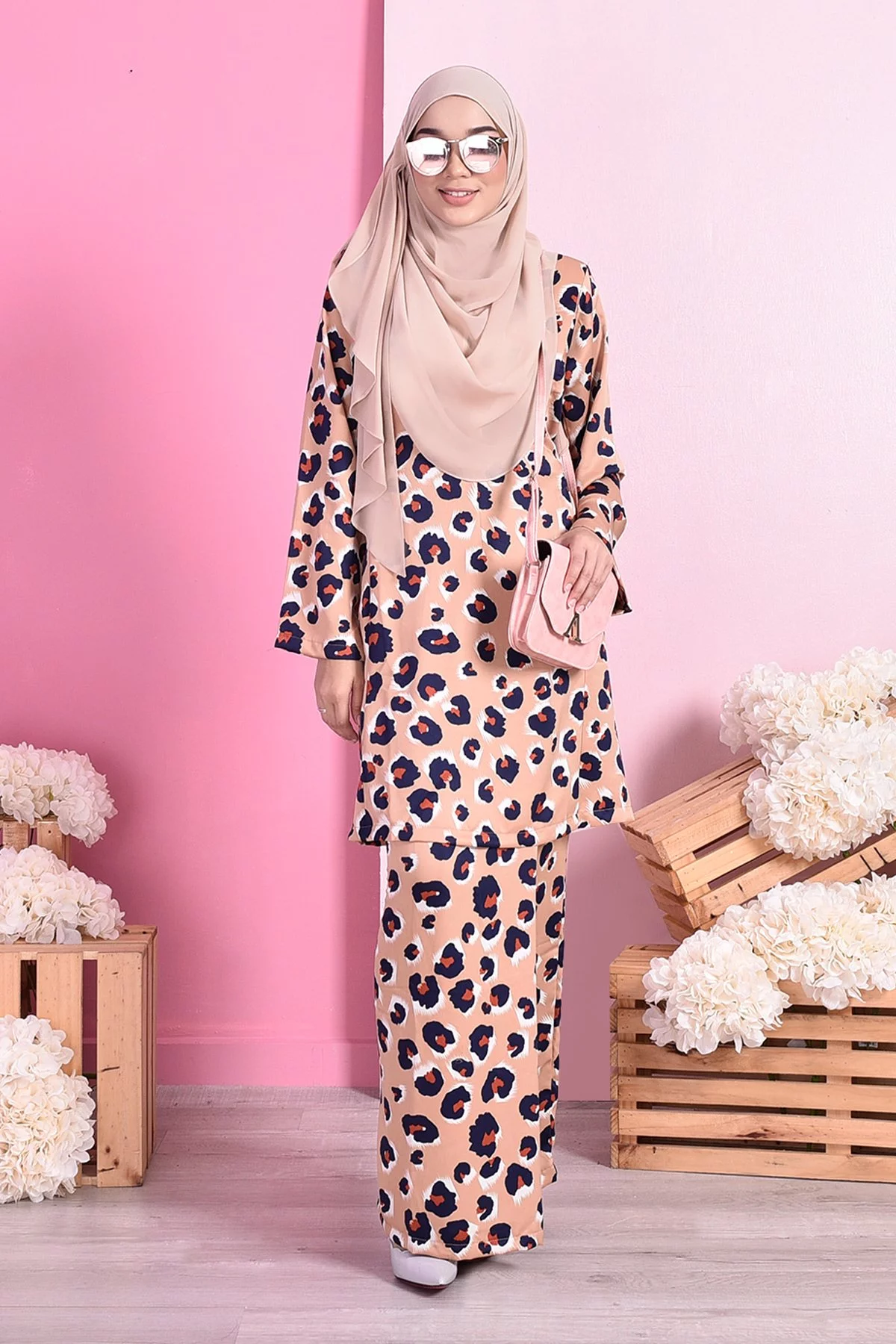 Baju Kurung Pahang Haliza - Peach