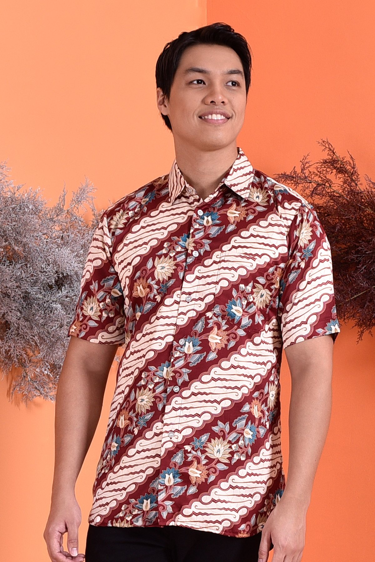 Baju Kemeja Batik Aramis - Red