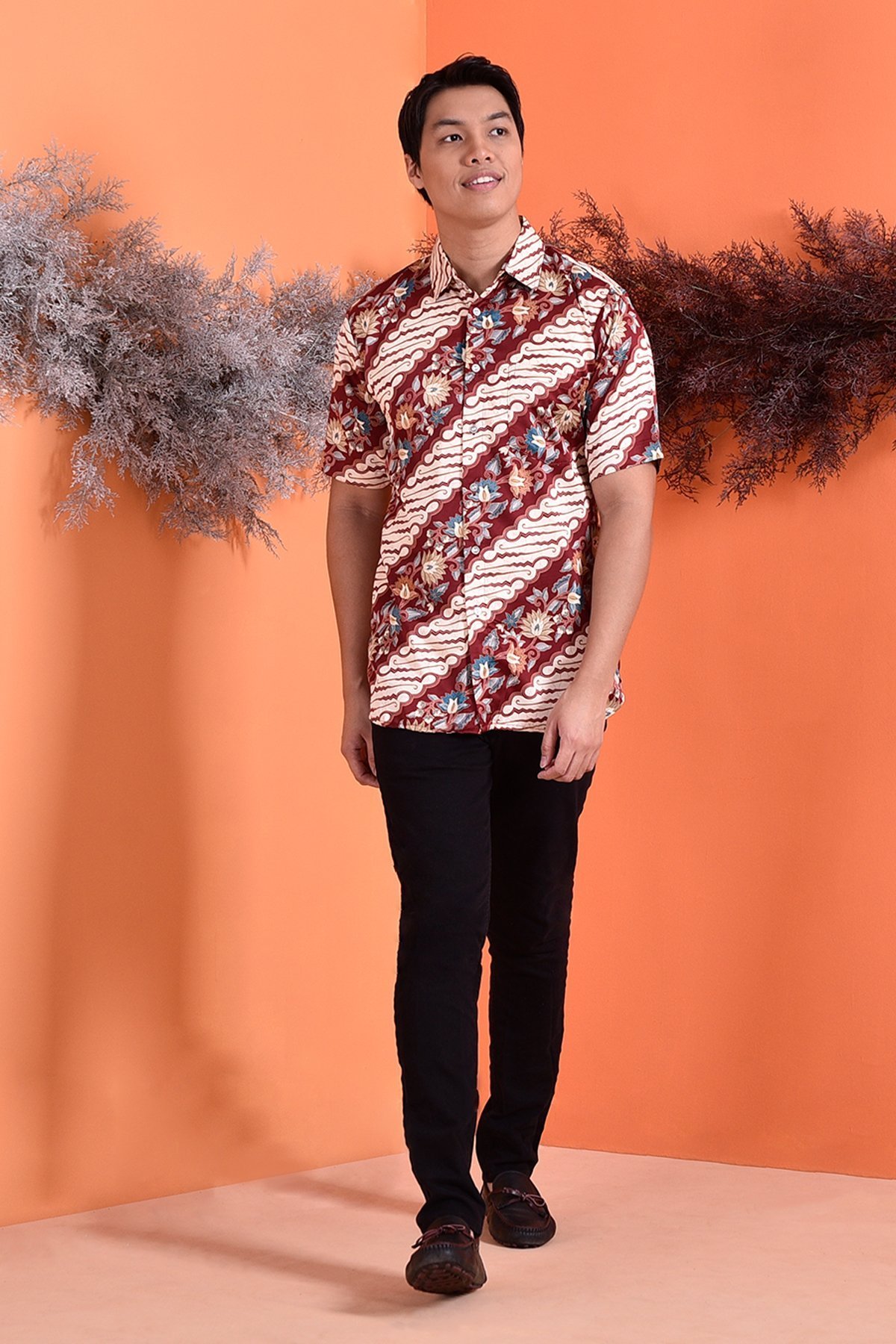 Baju Kemeja Batik Aramis - Red