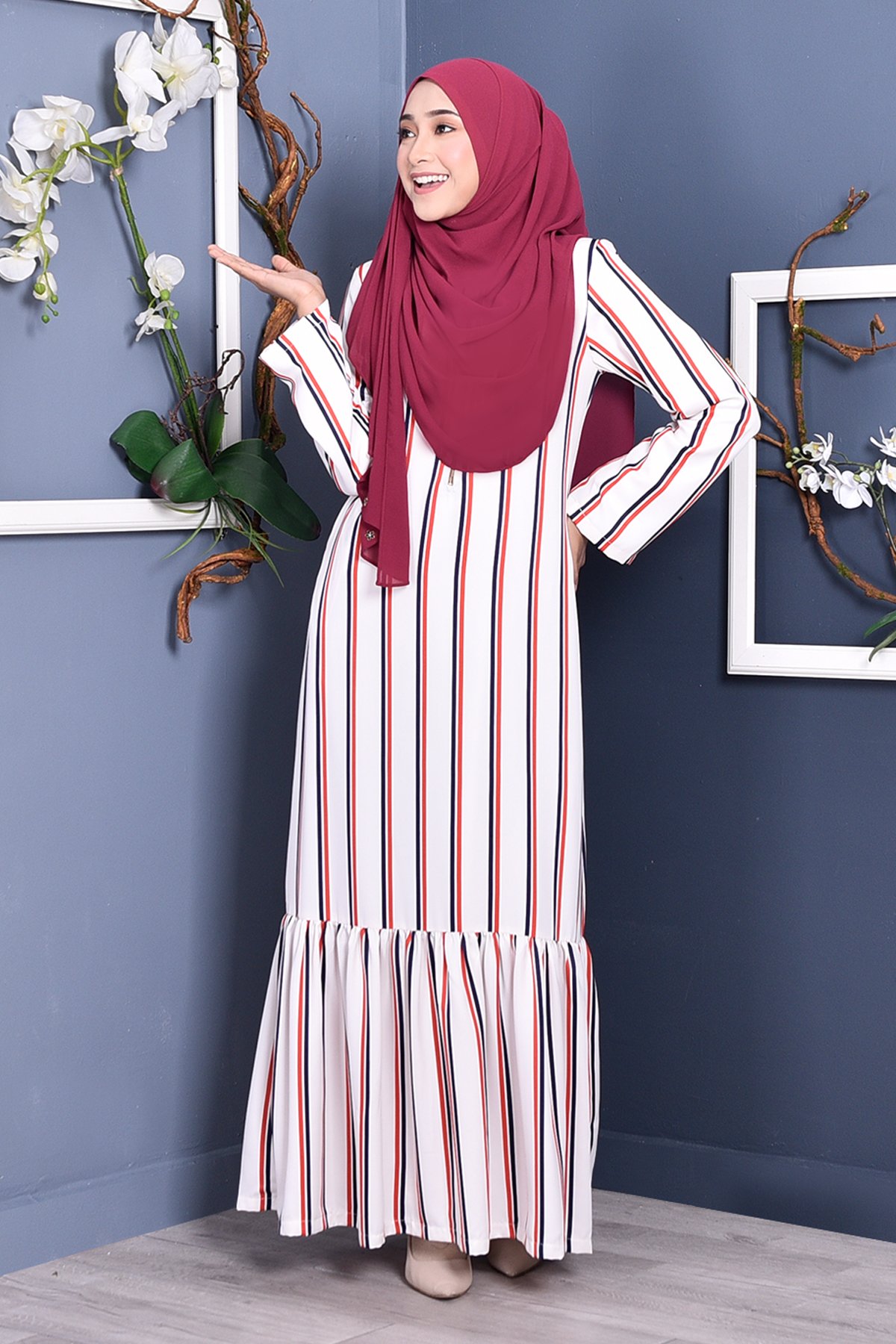 Abaya Hawani - Cotton White