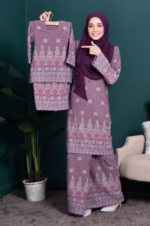 Baju Kurung Songket Amelia Kids - Purple