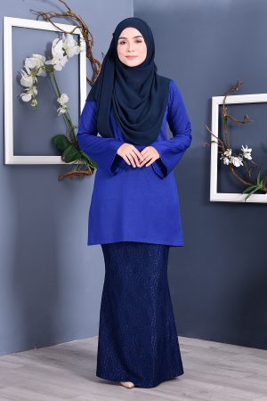 Baju Kurung Kedah Lace Gemini - Royal Blue