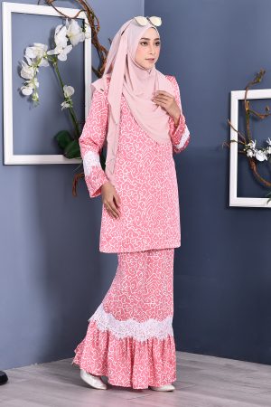 Baju Kurung Regene - Blushing Pink