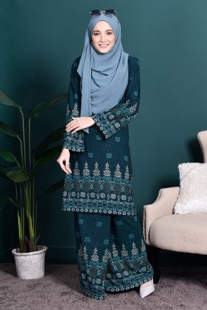 Baju Kurung Songket Amelia - Green Amor