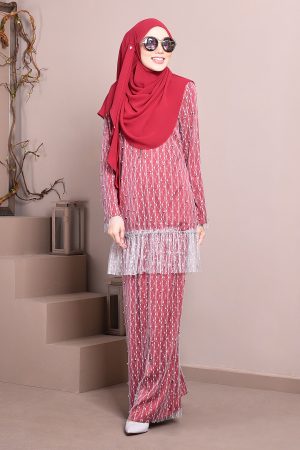 Baju Kurung Tutu Isabelle - Strawberry