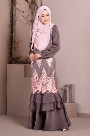 Abaya Lace Lyon - Mocha Brown