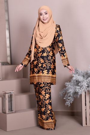 Baju Kurung Batik Nadia - Honey Gold