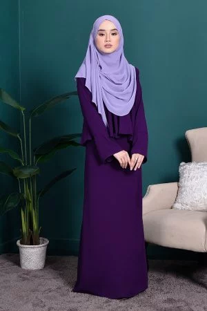 Abaya Alifa II - Grape Purple