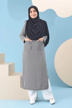 Dress Medi Long Slit Sierra - Black II