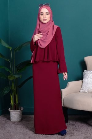 Abaya Alifa II - Strawberry Red