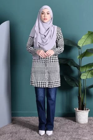 Blouse Mono Atiya - Black Gingham