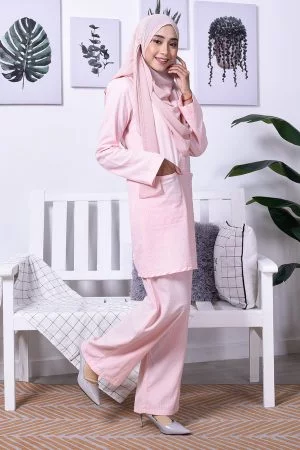 Pants Suit Checkered Didi - Pink