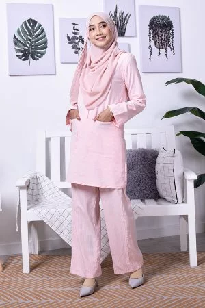 Pants Suit Checkered Didi - Pink