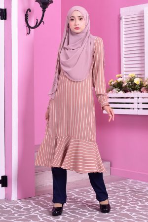 Tunic Ruffle Rania - Soft Brown