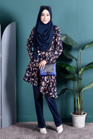 Blouse Ruffle Bellina - Navy Blue