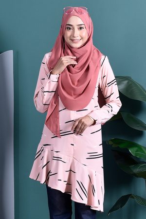 Blouse Ruffle Bellinda - Salmon Pink